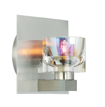  WB065ABSNG9L3 - Wall Bracket Elise Crystal Prismatic Satin Nickel LED G9 3W